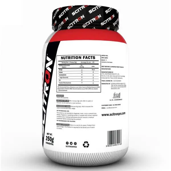 Scitron Creatine Monohydrate Nutrition Facts